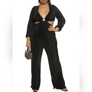 Black Side Cut Jumpsuit